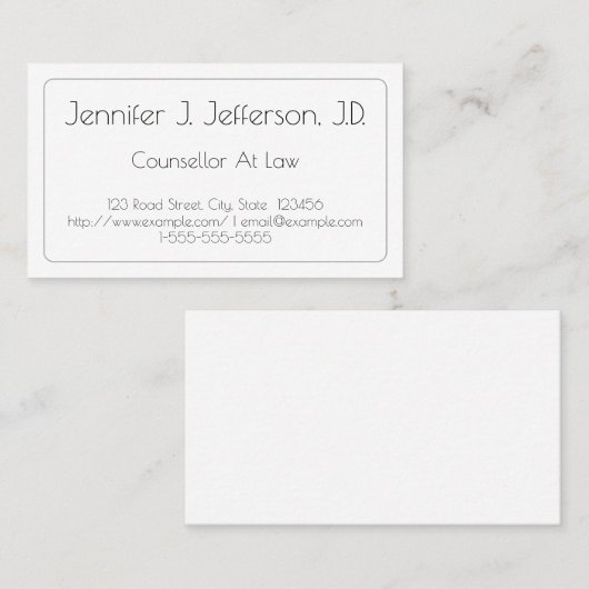 法律事務カードのめまいカウンセラー 名刺 (正面/裏面)