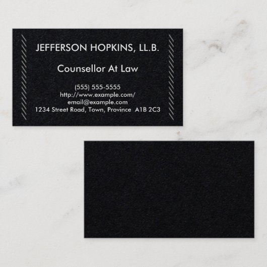 法律事務シンプルカードの相談及び相談員 名刺 (正面/裏面)