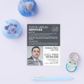 法律事務パーソナライズされた所の写真を撮広告る チラシ (シングル)