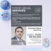 法律事務パーソナライズされた所の写真を撮広告る チラシ (シングル)