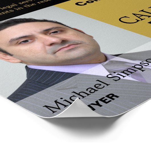 法律事務パーソナライズされた所の写真を撮広告る ポスター (角)