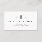 法律事務モダン所ロゴ法律弁護士の写ミニマル真 名刺 (正面)