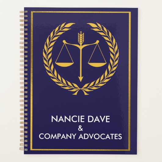 法律事務所および弁護士プランナー名の個人設定 プランナー手帳 (正面)