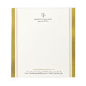 法律事務所のエレガントなプロフェッショナル ノートパッド (正面)