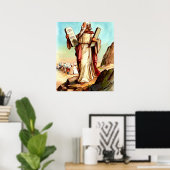 法律事務所のテーブルを持つモーセ ポスター (ホームオフィス)