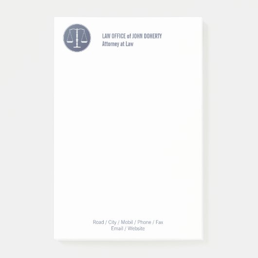 法律事務所のノート ポストイット (正面)