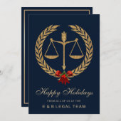 法律事務所のホリデーカード シーズンカード (正面/裏面)