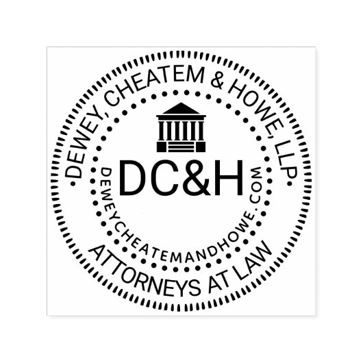 法律事務所のロゴ シール 裁判所名イニシャル URL セルフインキングスタンプ (デザイン)