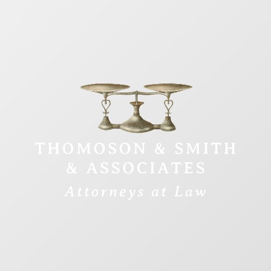 法律事務所の会社名ホワイトレタリング ウィンドウサイン (シート)