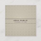 法律事務所の弁護士のモダンでエレガントな絹の贅沢 スクエア名刺 (正面)