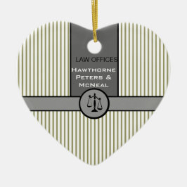 法律事務所の弁護士の正義のスケールのカスタムな法律のギフト セラミックオーナメント