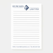 法律事務所の弁護士パーソナライズされた会社のロゴ ポストイット (正面)