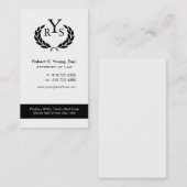 法律事務所の弁護士弁護士の月桂樹のリースのモノグラム 名刺 (正面/裏面)