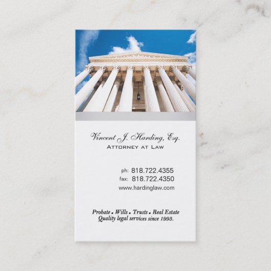 法律事務所の弁護士弁護士の柱の最高裁判所 名刺 (正面)