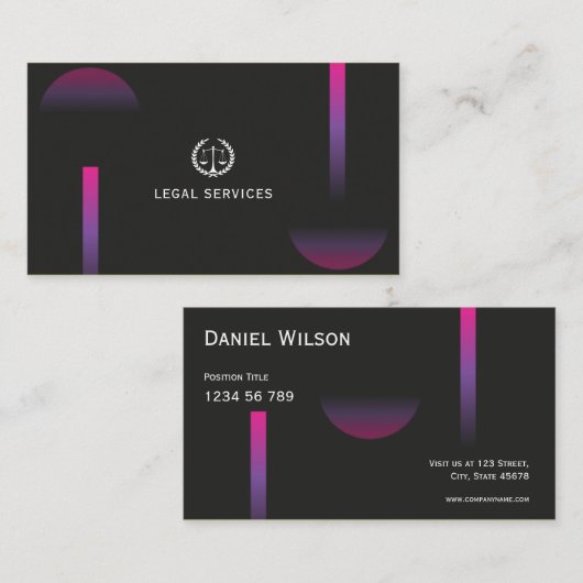 法律事務所の弁護士 名刺 (正面/裏面)