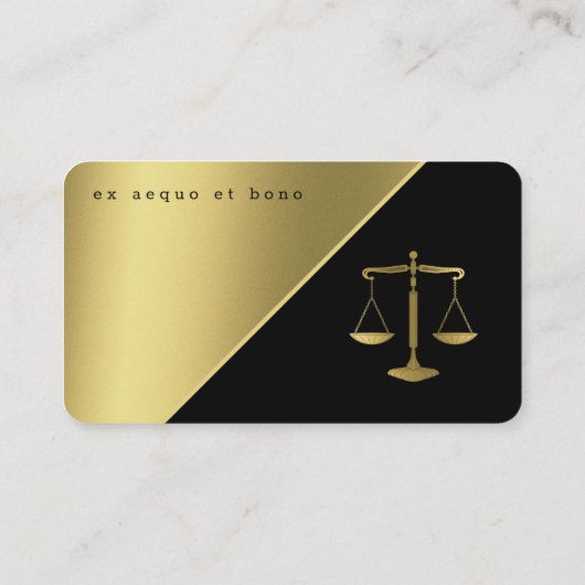 法律事務所の提唱者 |弁護士ゴールデン 名刺 (裏面)
