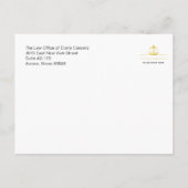 法律事務所の発表カード 案内ポストカード (裏面)