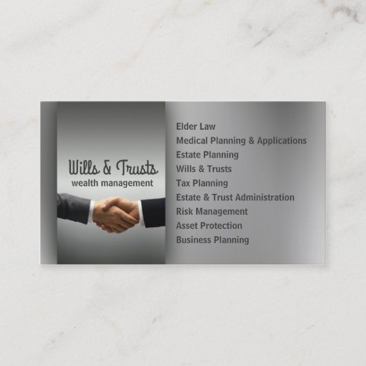 法律事務所の遺言と信託弁護士資産管理 名刺 (正面)