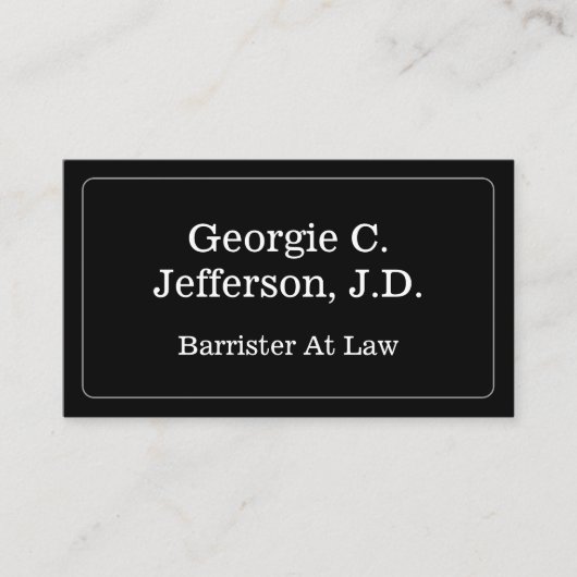 法律事務所の高級弁護士 名刺 (正面)