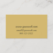 法律事務所の黒のはっきりしたな金ゴールドの手紙 名刺 (裏面)