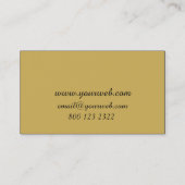 法律事務所の黒のはっきりしたな金ゴールドの手紙 名刺 (裏面)
