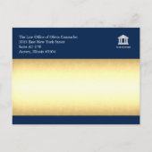 法律事務所アナウンスカード- Merlot Red 案内ポストカード (裏面)