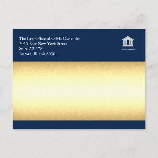 法律事務所アナウンスカード- Merlot Red 案内ポストカード (裏面)