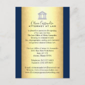 法律事務所アナウンスカード- Merlot Red 案内ポストカード (正面)