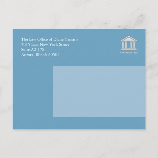法律事務所アナウンスメントカード 案内ポストカード (裏面)