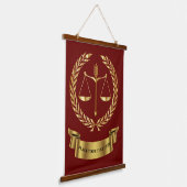 法律事務所ウッドトップタペストリー看板 吊り下げ型タペストリー (傾斜あり)