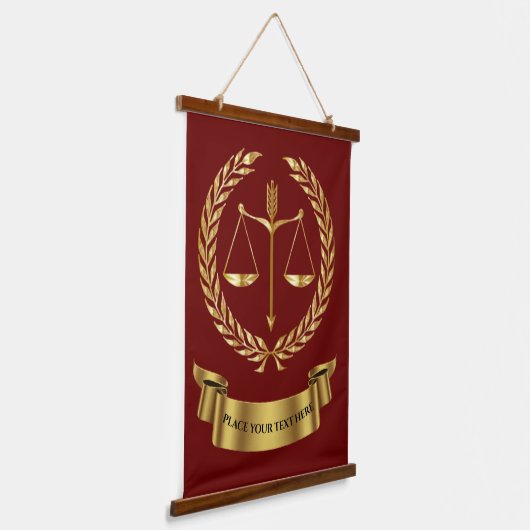法律事務所ウッドトップタペストリー看板 吊り下げ型タペストリー (傾斜あり)