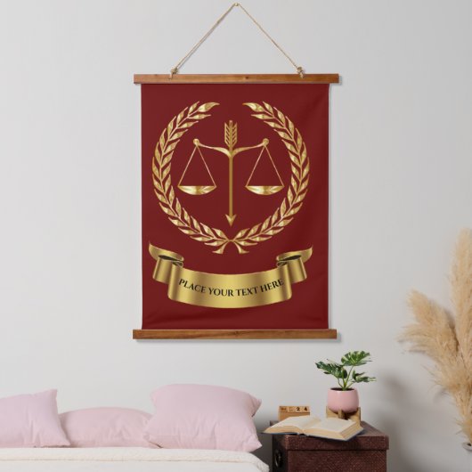 法律事務所ウッドトップタペストリー看板 吊り下げ型タペストリー (寝室)