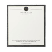 法律事務所エレガントプロフェッショナルパーソナライズされた ノートパッド (正面)