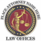 法律事務所カスタムの裁断ビニールのシール シール (正面)