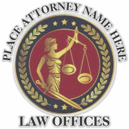 法律事務所カスタムの裁断ビニールのシール シール (正面)