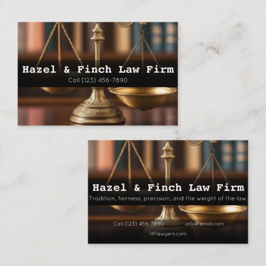 法律事務所カスタム会社 名刺 (正面/裏面)