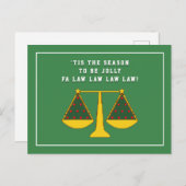 法律事務所クリスマスホリディグリーティングポストカード ポストカード (正面/裏面)