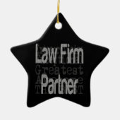 法律事務所パートナーExtraordinaire セラミックオーナメント (正面)