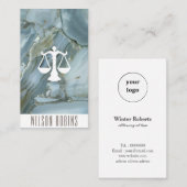 法律事務所ロゴ金ゴールドグリッター大理石名刺 名刺 (正面/裏面)