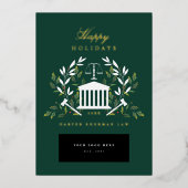 法律事務所企業のフォイルグリーン 箔シーズンカード (正面)