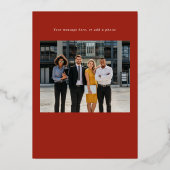 法律事務所企業のフォイルグリーン 箔シーズンカード (裏面)