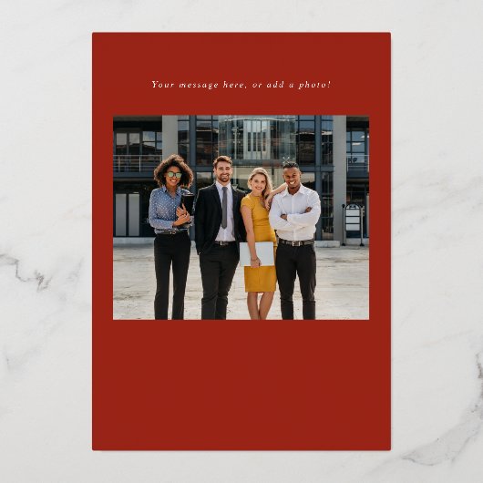 法律事務所企業のフォイルグリーン 箔シーズンカード (裏面)