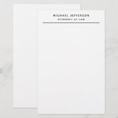 法律事務所向け ミニマル クラシック プロ 便箋 (正面/裏面)