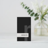 法律事務所弁護士の名刺のはっきりしたなモノグラムの黒 名刺 (スタンド正面)