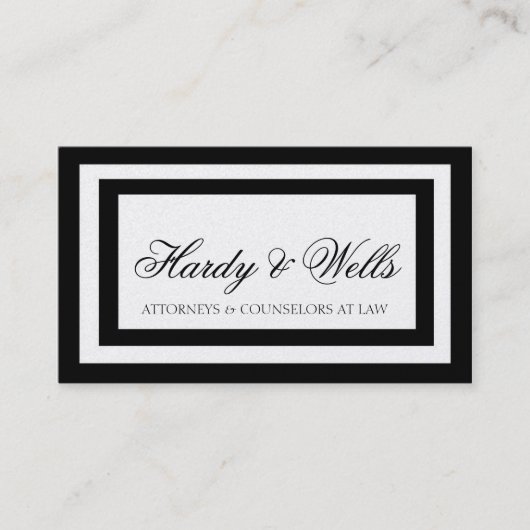 法律事務所弁護士の弁護士の黒は金ゴールドの紙を縁どります 名刺 (正面)