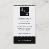 法律事務所弁護士弁護士ゴールデン 名刺 (裏面)