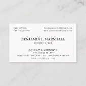 法律事務所法的フォーマルプロフェッショナルブラック 名刺 (正面)