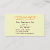 法律事務所用名刺弁護士 名刺 (裏面)