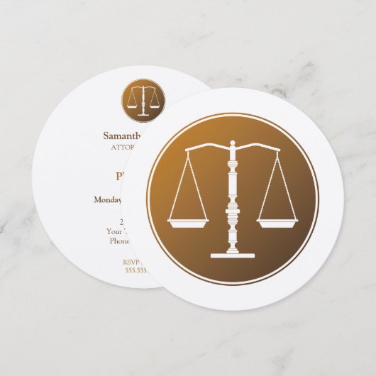 法律事務所開設のお知らせ 招待状 (正面/裏面)