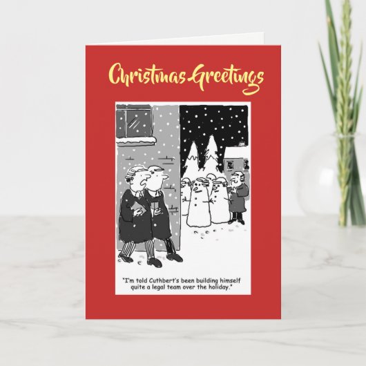 法律事務所雪だるま弁護士クリスマスカード シーズンカード (正面)